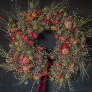 "Full Moon" Everlasting Dried Flower Wreath