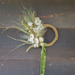 Mini Wreath - Green & White