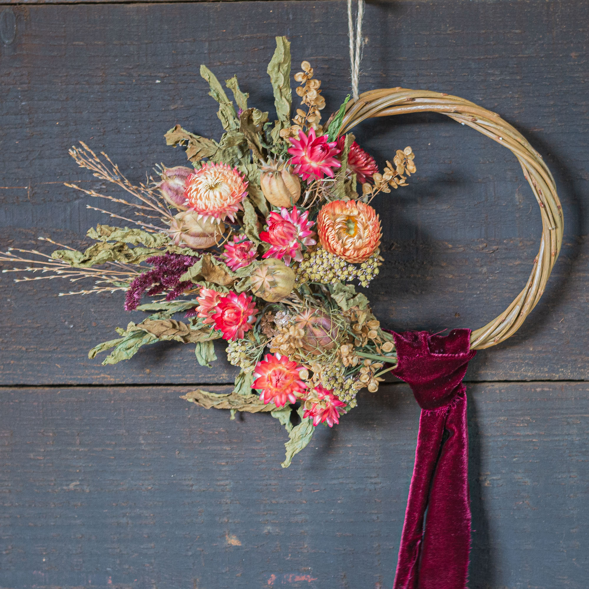 Mini Wreath - Orange & Red